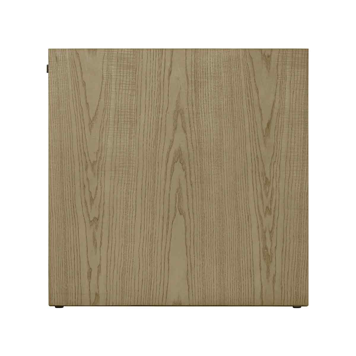 Light ash modern desk side view showing wood grain.