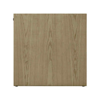 Light ash modern desk side view showing wood grain.