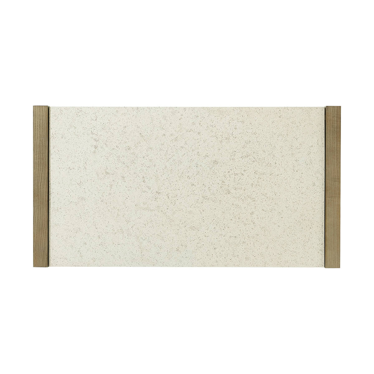 Light modern nightstand, top view, white surface detail.