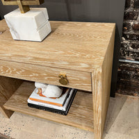 Light Oak Modern Nightstand - English Georgian America