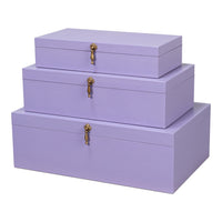 Lilac Decorative Nesting Boxes, Set of 3