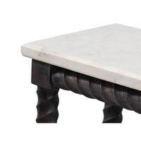 Close-up of console table marble surface