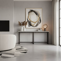 Console table styled in contemporary room setting