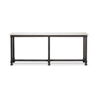 Front view of marble console table