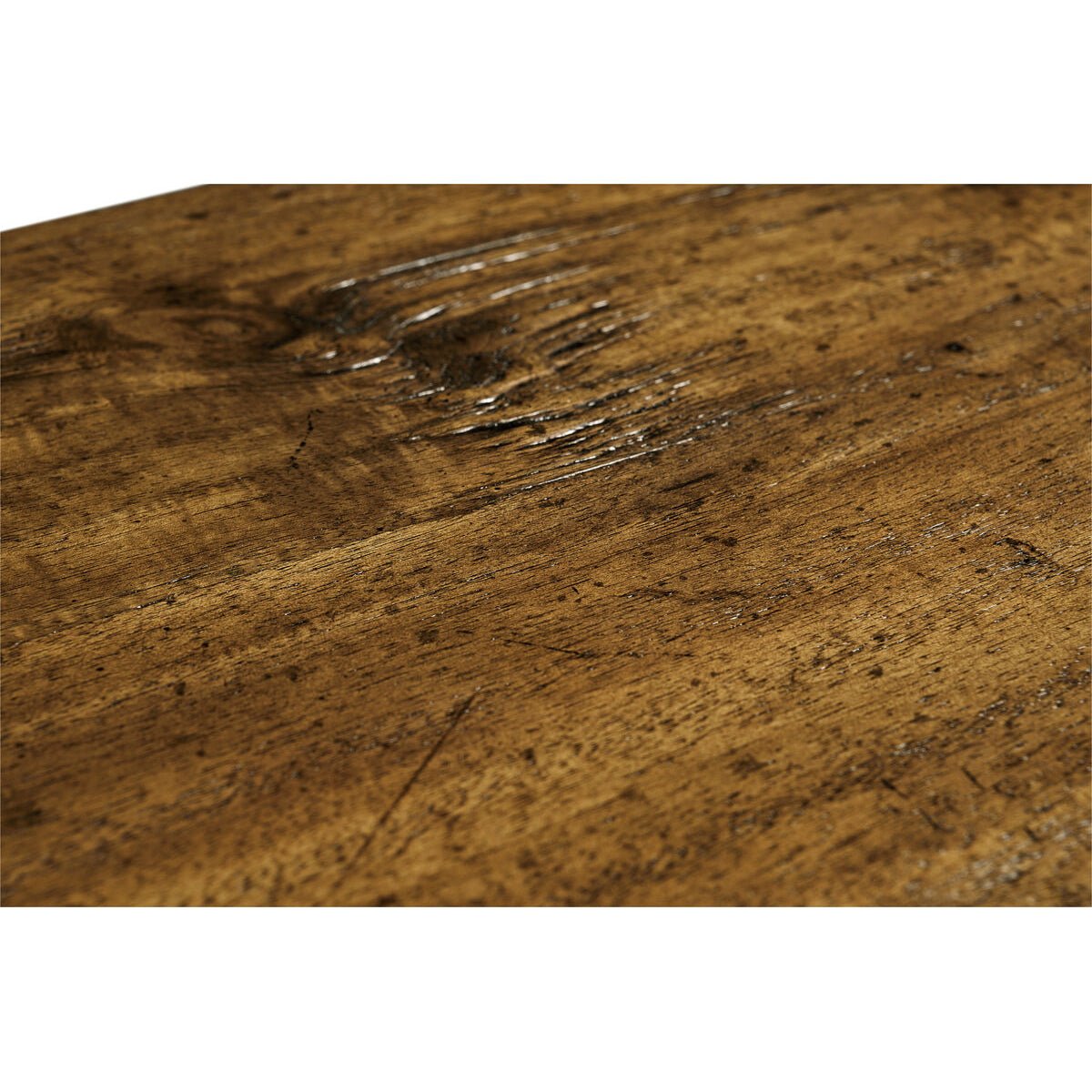 Detailed view of walnut wood texture on console table