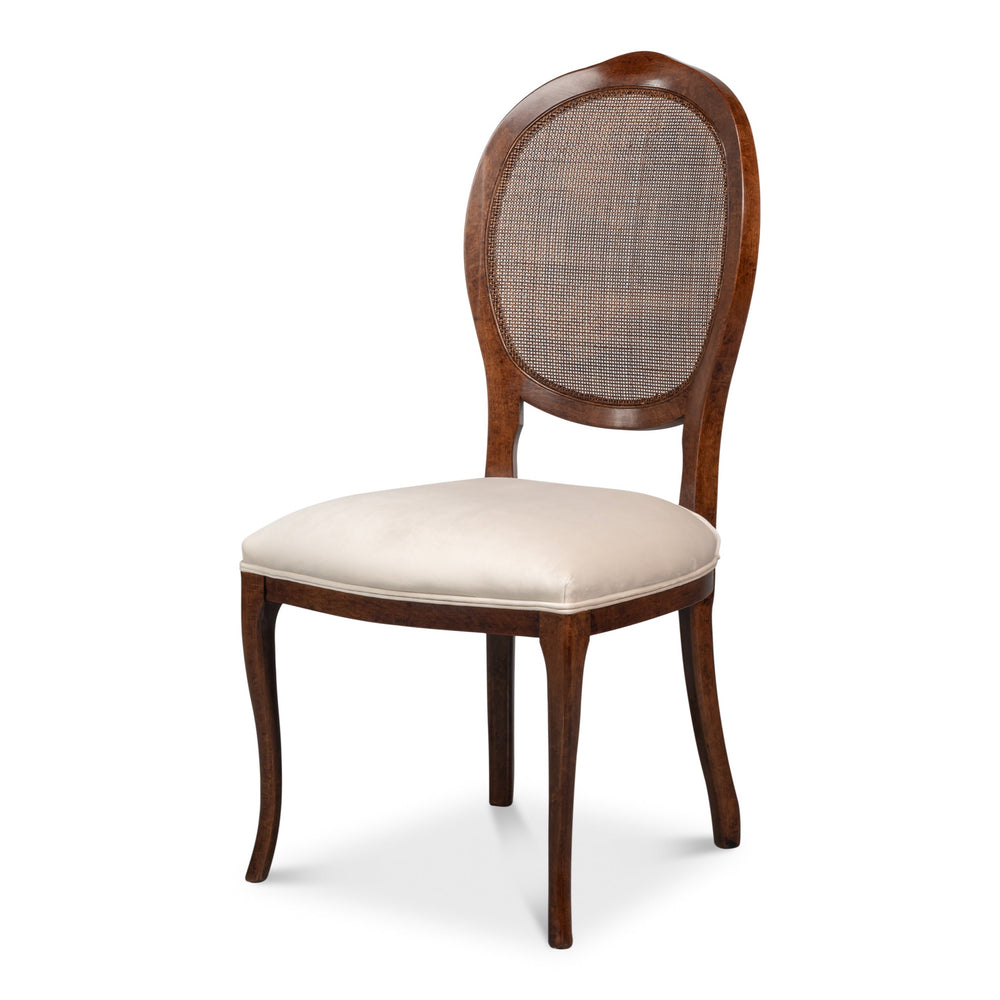 Louis XV Cane Back Dining Chairs in Walnut, Sets of 2