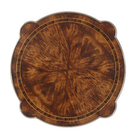 Top view of Louis XV mahogany lamp table.