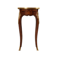 Opposite side view of elegant Louis XV side table