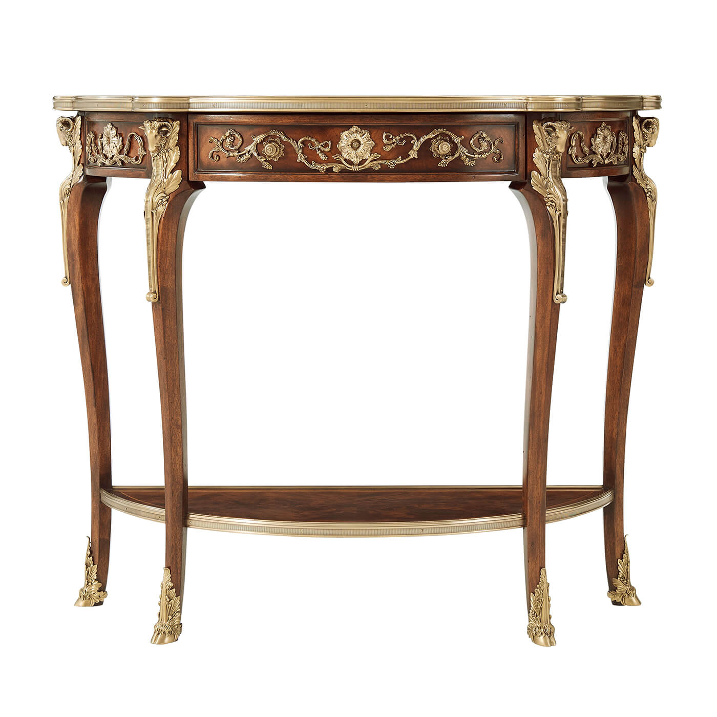 Front view of Louis XV style console table.