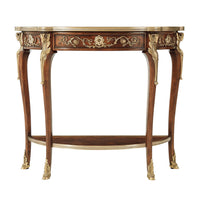 Front view of Louis XV style console table.