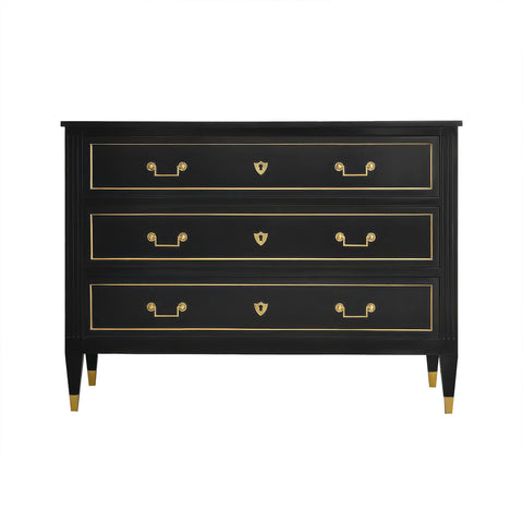 Louis XVI Black Painted Dresser