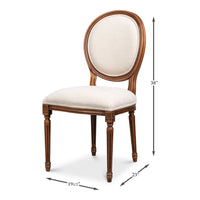 Louis XVI Dining Chairs in Antiqued Walnut, Sets of 2 - view 11