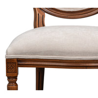 Louis XVI Dining Chairs in Antiqued Walnut, Sets of 2 - view 6