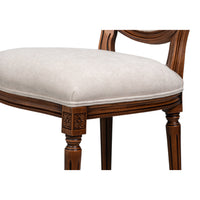 Louis XVI Dining Chairs in Antiqued Walnut, Sets of 2 - view 8