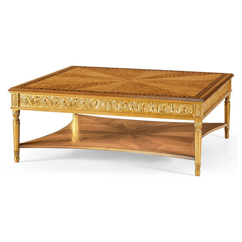 Louis XVI Giltwood Square Coffee Table