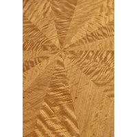 Detailed view of wood pattern on coffee table surface.