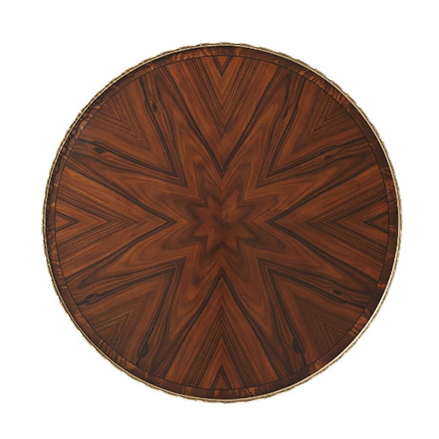 Top view showing intricate wood pattern.