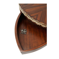 Open drawer of the mahogany center table.
