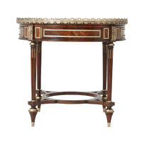 Side view of Louis XVI center table.