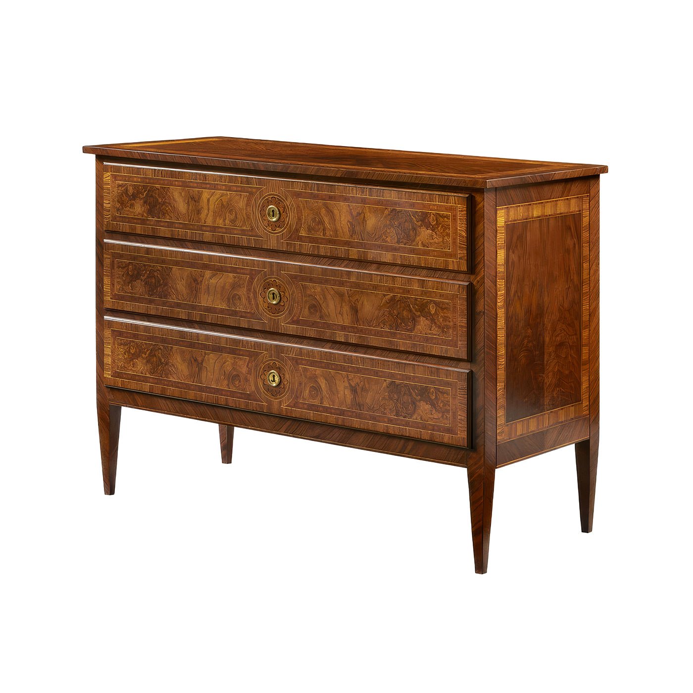 Louis XVI Style Burl Chest - English Georgian America