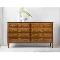 Louis XVI style dresser in bright room setting.