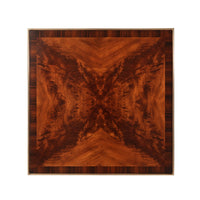 Top view of intricate Louis XVI table surface.
