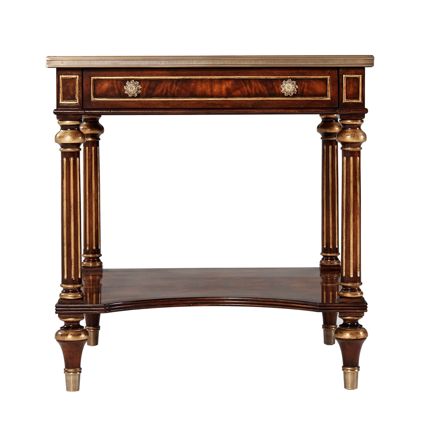 Front view of Louis XVI style side table.