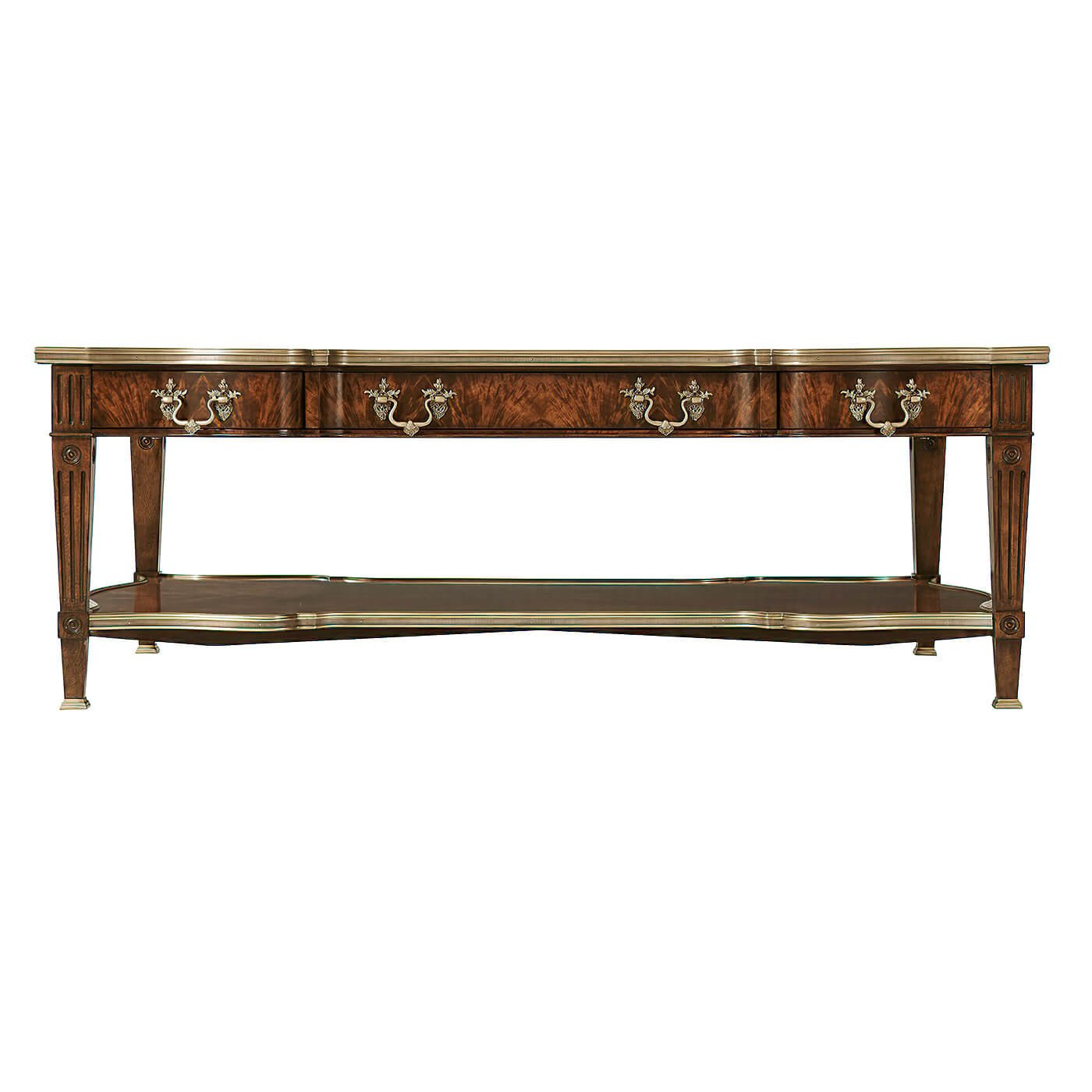 Louis XVI Style Mahogany Cocktail Table - English Georgian America