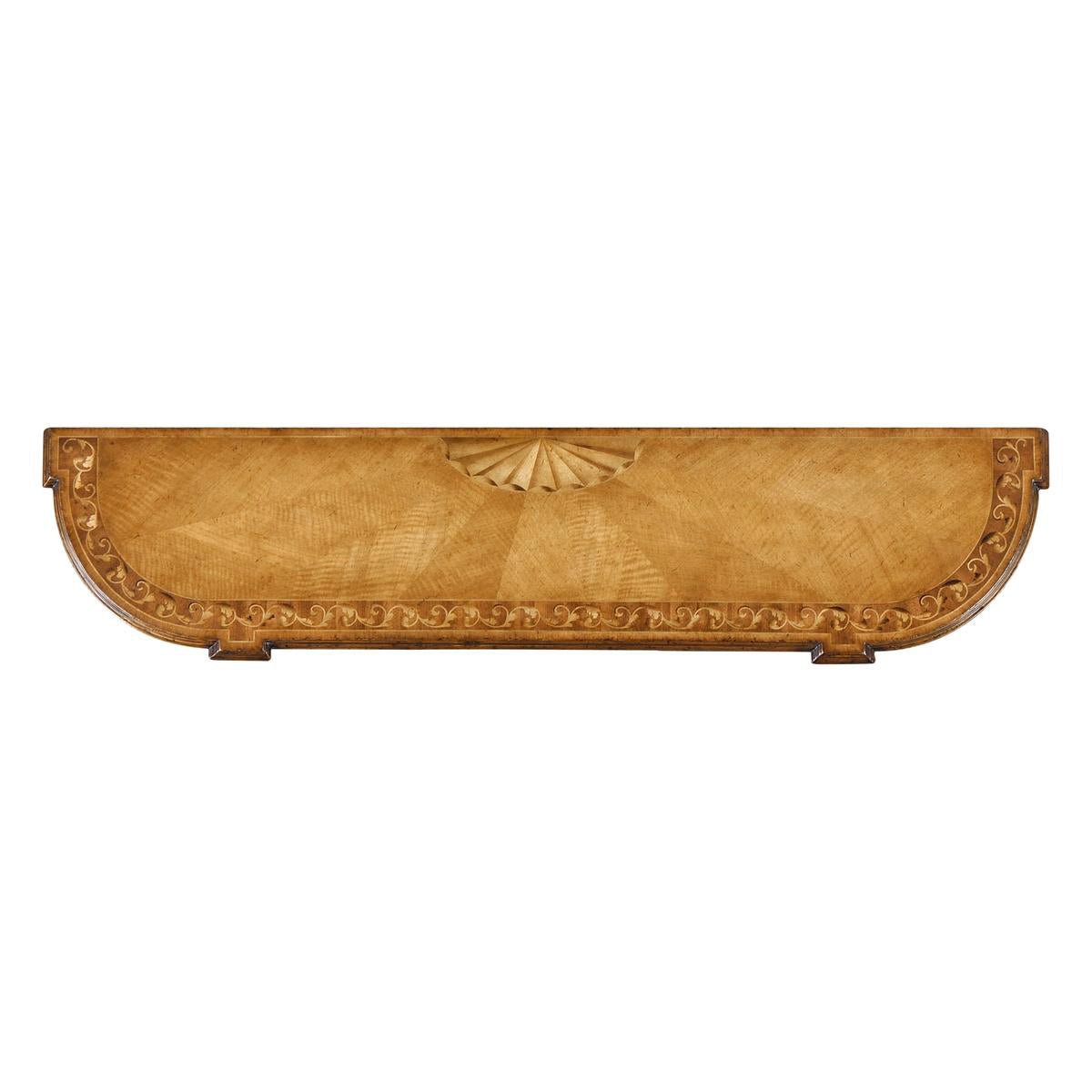 Top view of Louis XVI giltwood console table.