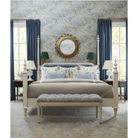 Elegant bedroom featuring Louis XVI style nightstands.