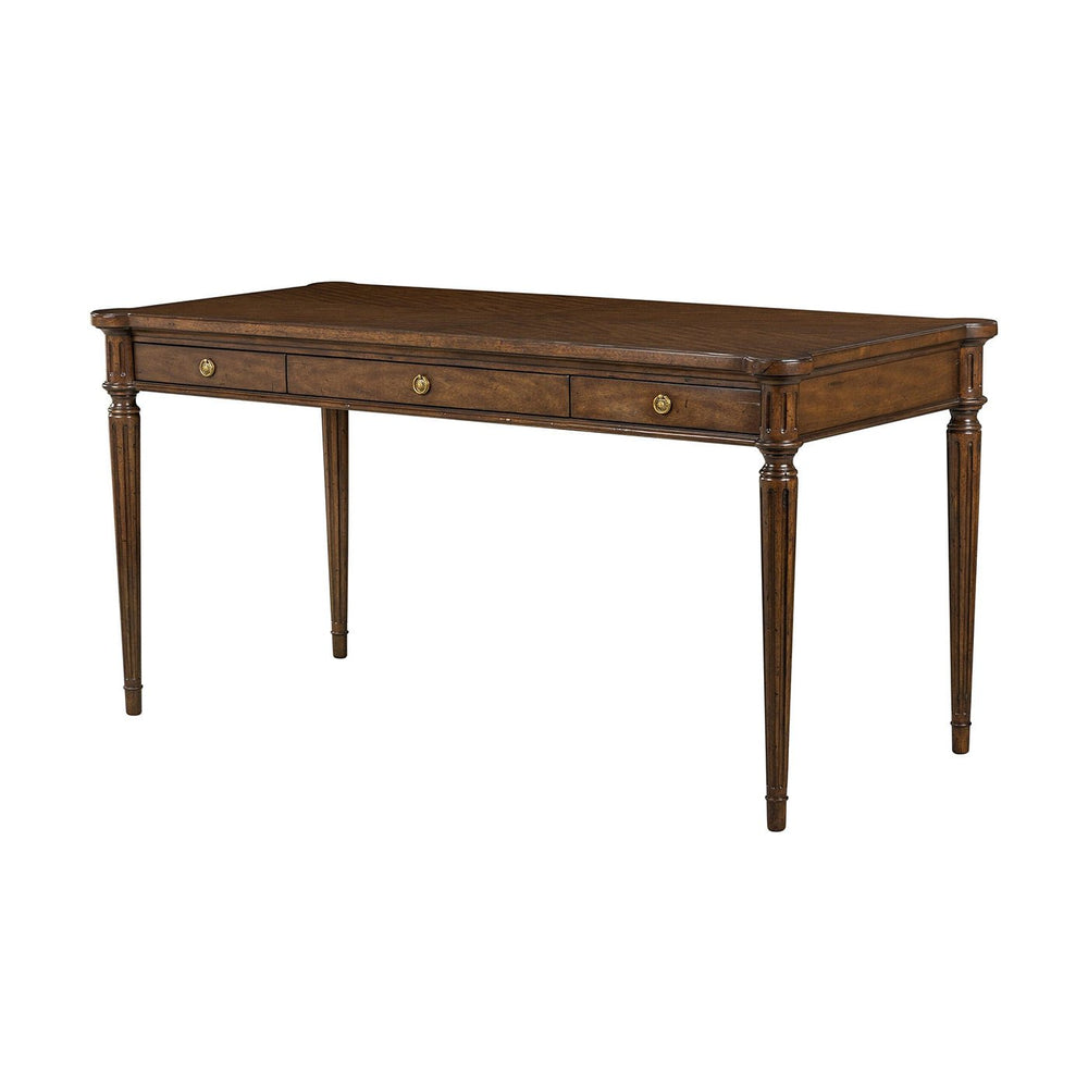 Elegant Louis XVI style writing desk with drawers.