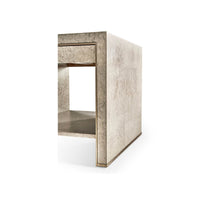 Side angle of Madrona End Table, showing sleek lines.