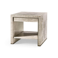 Madrona End Table angled view, showcasing design and texture.