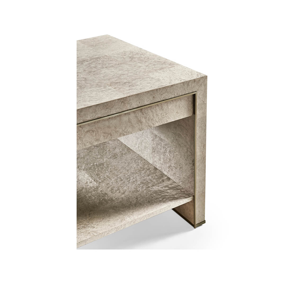Close-up of Madrona End Table corner and texture detail.