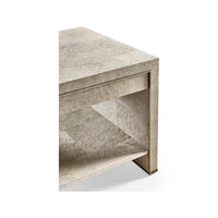 Close-up of Madrona End Table corner and texture detail.