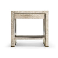 Front view of Madrona End Table highlighting minimalist design.