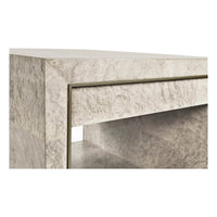 Detailed top view of Madrona End Table finish and edge.