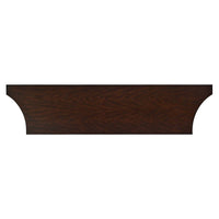 Top view of mahogany classic console table.