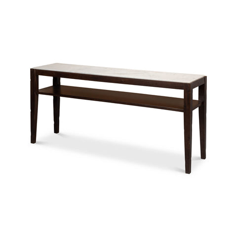 Marble Top Two Tier Console Table