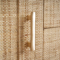 Door handle detail on mid-century buffet.