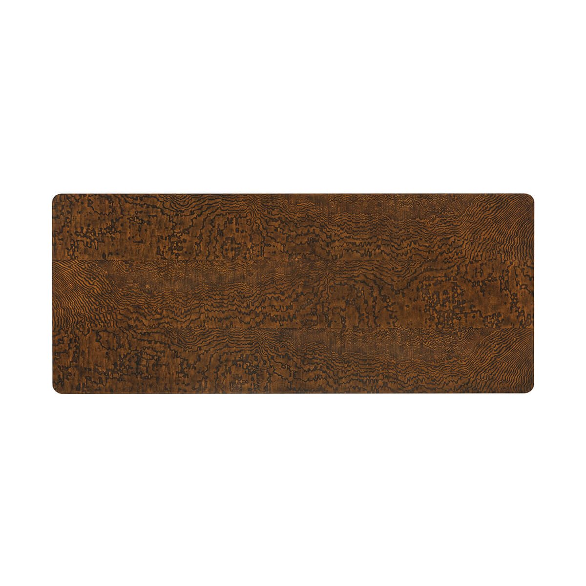 Top view of mid-century writing table surface.