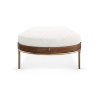 End view of cushioned chaise lounge design.