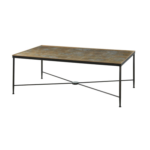 Mid Century Cocktail Table with Eglomisé Top