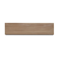 Top view of console table showcasing smooth tabletop.