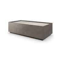 Rectangular mid-century cube cocktail table, angled view.