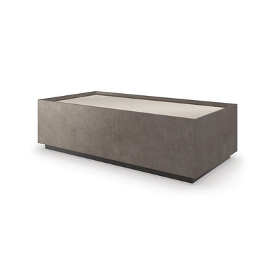 Rectangular mid-century cube cocktail table, angled view.