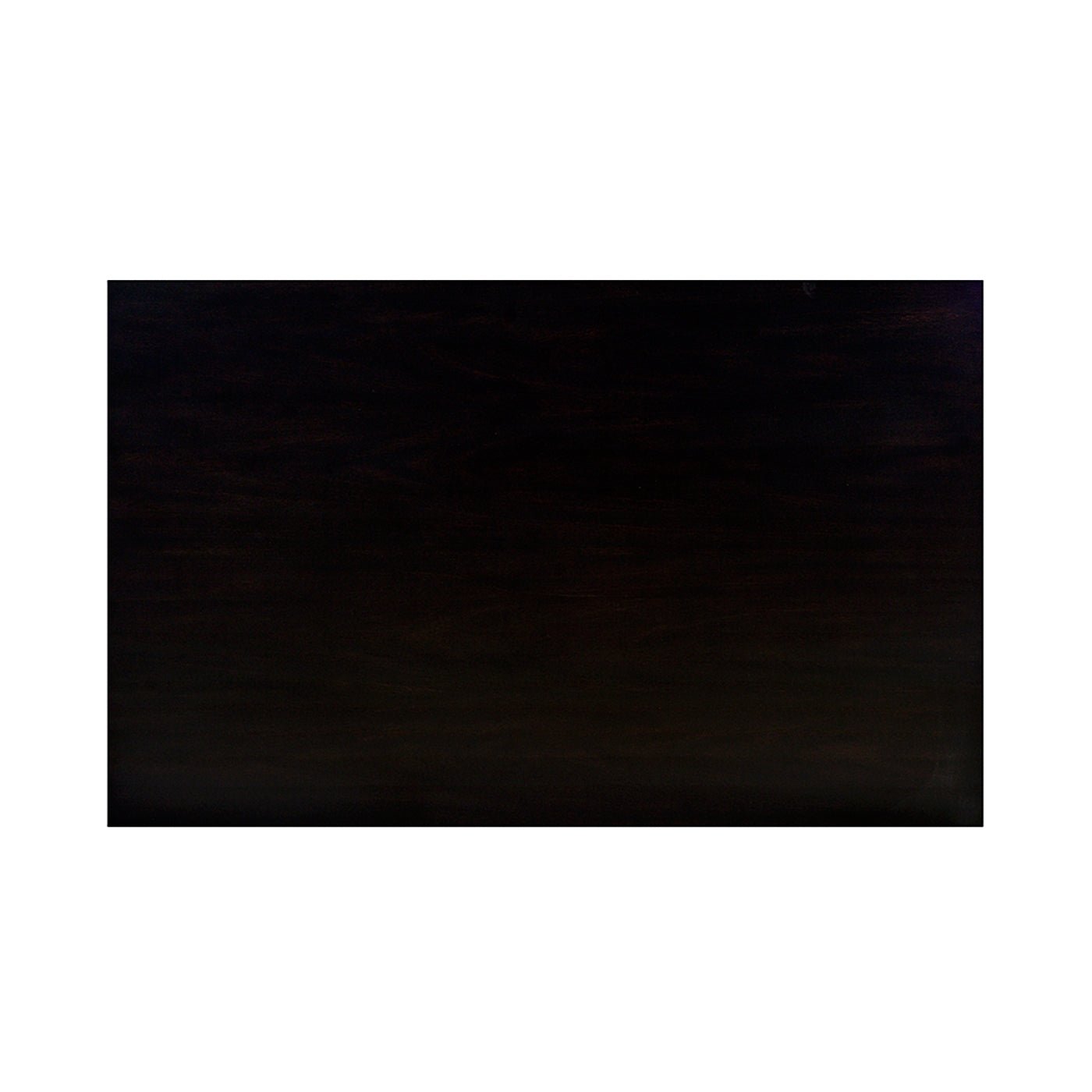 Smooth dark wood surface of mid-century end table top.