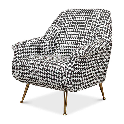 Mid Century Houndstooth Armchair