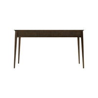 Back view of mid-century inspired writing desk.