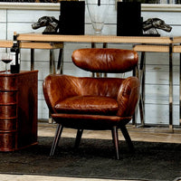 Mid Century Leather Armchair - English Georgian America